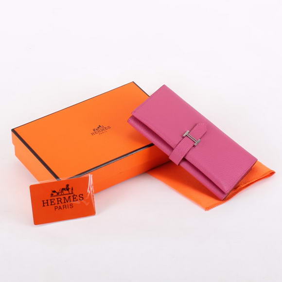 Cheap Fake Hermes Bearn Japonaise Tri-Fold Wallet A308 Roseo - Click Image to Close